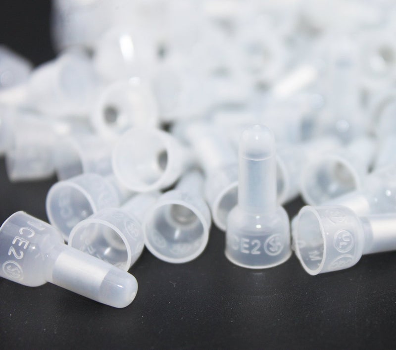 Rextin 1000pcs CE2 Closed End Wire Crimp Connectors Protective Wire Crimp Cap Wire Connectors Terminals - Image 1